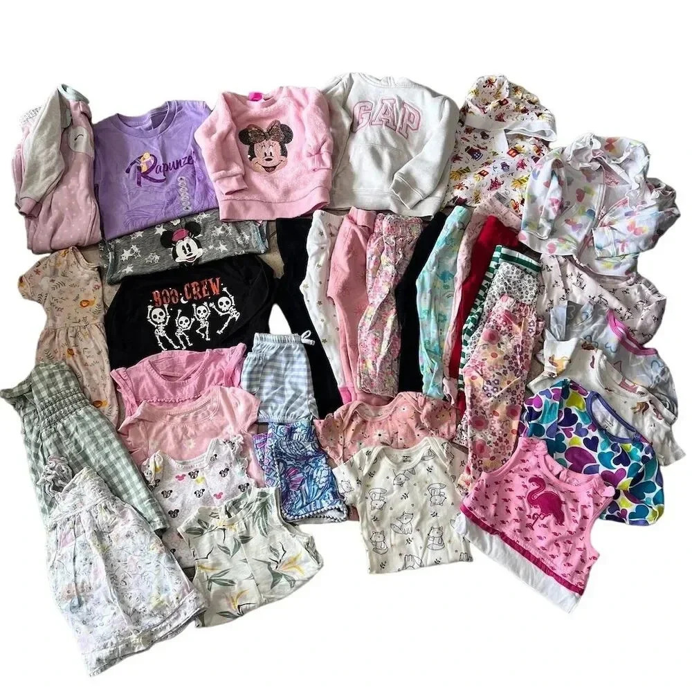 35-Piece Toddler Girl's Mix & Match Clothing Bundle Size 18Mo-4T Casual